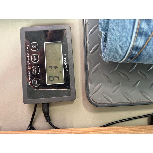 Paper Denim and Cloth Jeans Size 34 Denim Blue Distressed Fringe Hem Vintage - Picture 8 of 8